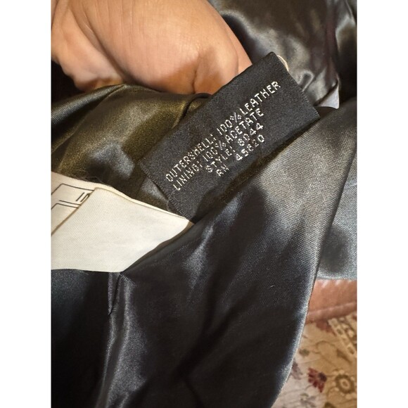 Vintage 80s Pelle Cuir Green Pine Leather Crop Jacket Sz S Small - Picture 5 of 15